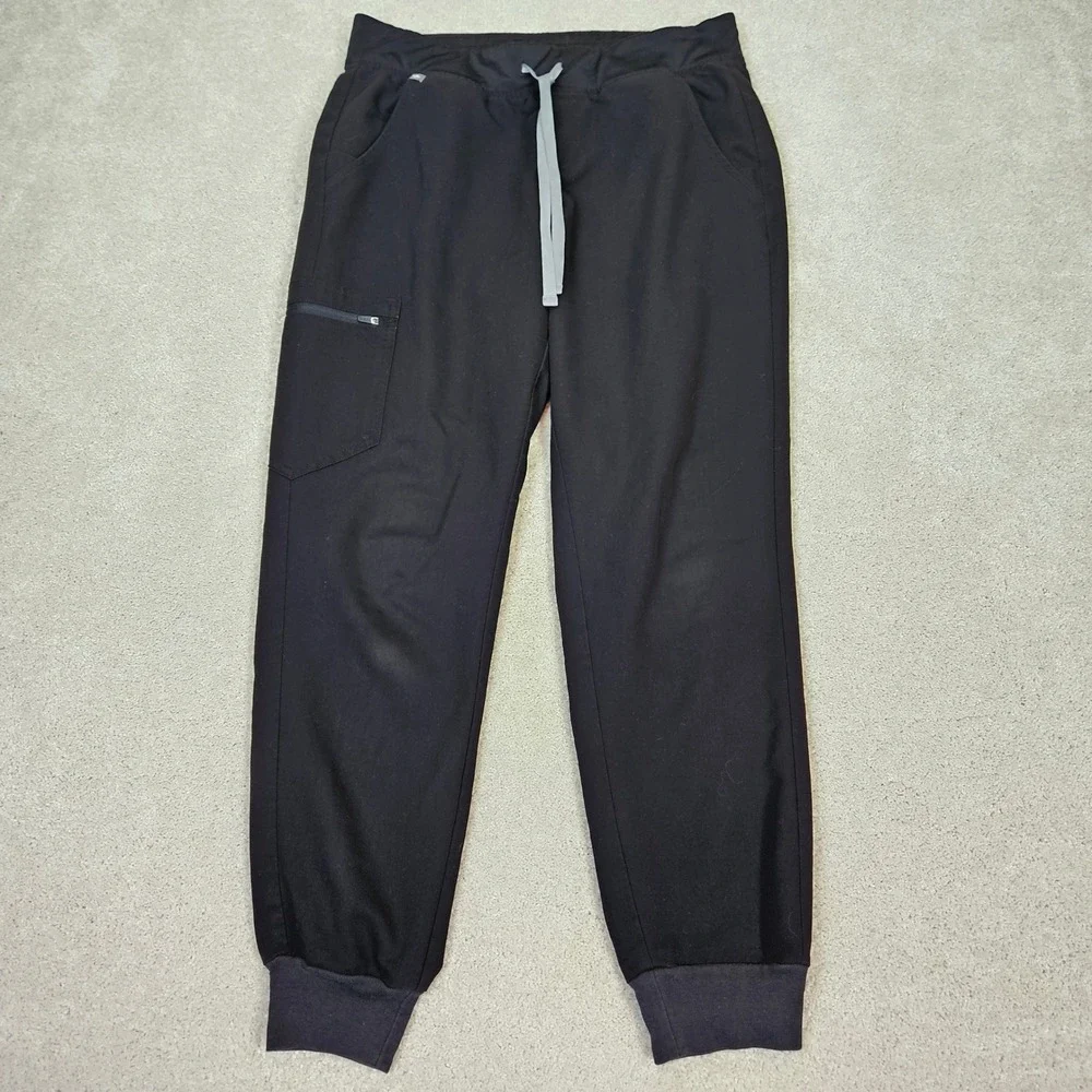 FIGS Women's Technical Collection Black Jogger Scrub Pants Technical Fabric Sz L